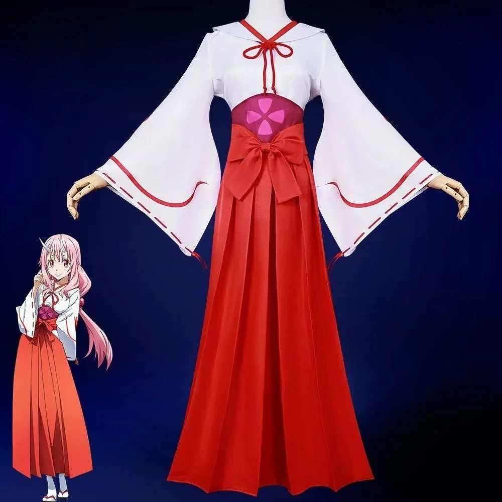 Anime That Time I Got Reincarnated As A Slime Shuna Cosplay Costume Red White Kimono Women Christmas Party Roleplay Dress
Anime That Time I Got Reincarnated As A Slime Shuna Cosplay Costume Red White Kimono Women Christmas Party Roleplay Dress