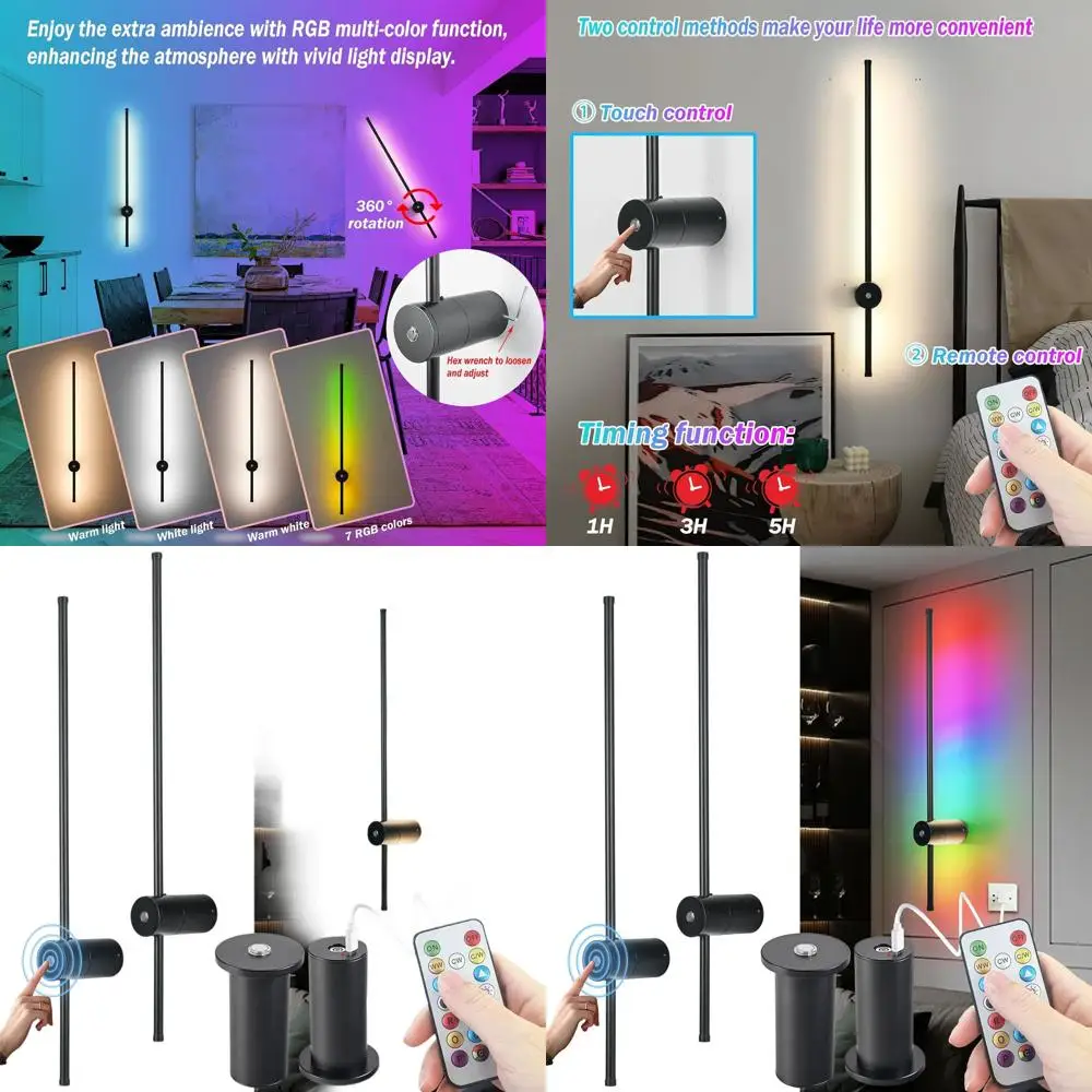 Dual Wireless LED Wall Sconces with Remote, 10000mAh Battery, RGB & Dimmable, Up to 80 Hours Illumination
Dual Wireless LED Wall Sconces with Remote, 10000mAh Battery, RGB & Dimmable, Up to 80 Hours Illumination