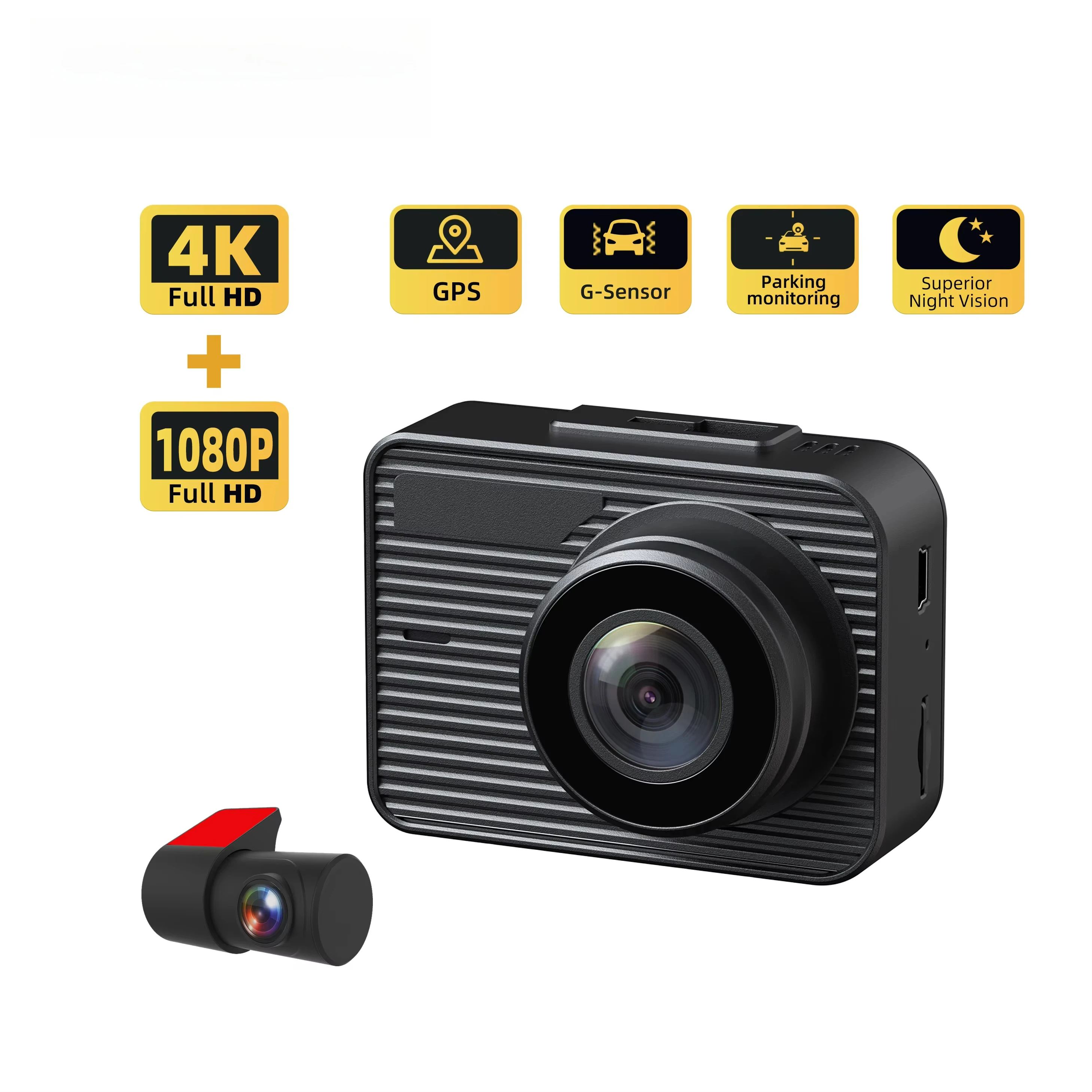 HDR 4k driving recorder, motion detection, small parts, with Wifi GPS front and rear voice control, suitable for bad weather
HDR 4k driving recorder, motion detection, small parts, with Wifi GPS front and rear voice control, suitable for bad weather