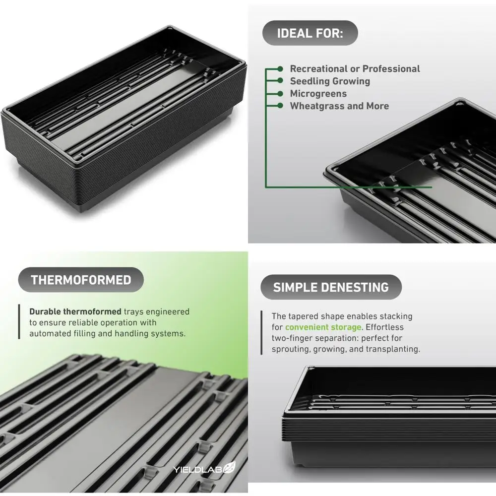25 упаковок 10x20 дюймов, черные пластиковые лотки для размножения растений для садоводства, роста рассады, выращивания почвы и гидропоники
25 упаковок 10x20 дюймов, черные пластиковые лотки для размножения растений для садоводства, роста рассады, выращивания почвы и гидропоники