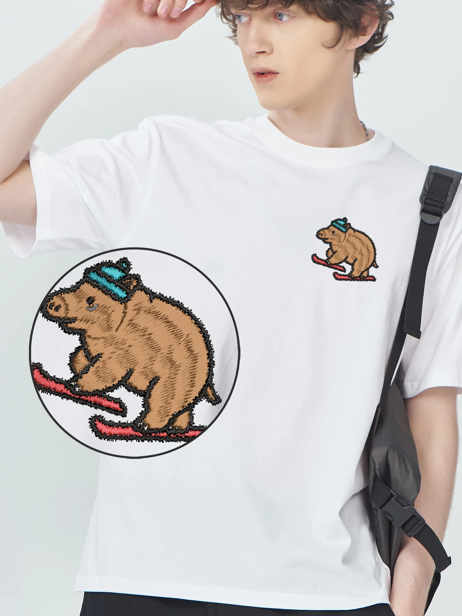 Wear Hat Pig Skiing Embroidered Luxury T-Shirt 100% Cotton Soft Summer Fashion Embroidery Tshirt For Men Women
Wear Hat Pig Skiing Embroidered Luxury T-Shirt 100% Cotton Soft Summer Fashion Embroidery Tshirt For Men Women