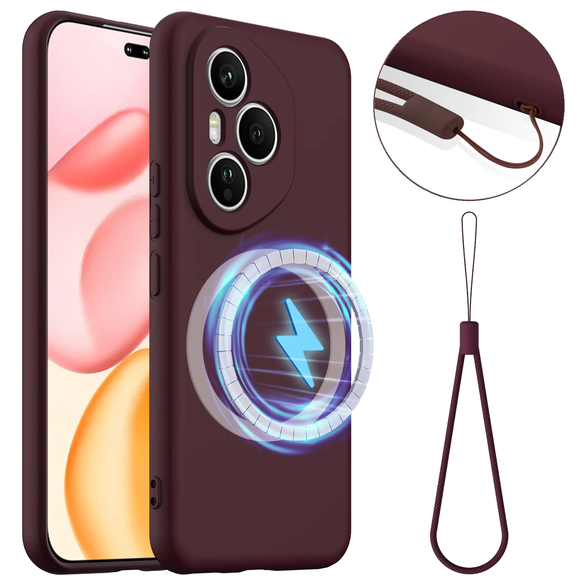 Soft Silicone Wireless Charging Magnetic Phone Case For Honor 400 Pro Global, Slim Fleece Camera Protective Cover Retail Package
Soft Silicone Wireless Charging Magnetic Phone Case For Honor 400 Pro Global, Slim Fleece Camera Protective Cover Retail Package