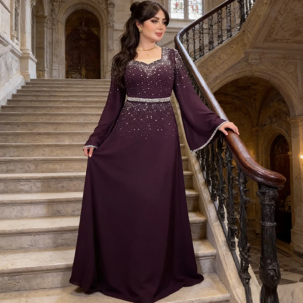 Abayas for Women Dubai Luxury Diamonds African Muslim Fashion Dress Caftan Marocain Evening Party Dresses Robe Djellaba Femme
Abayas for Women Dubai Luxury Diamonds African Muslim Fashion Dress Caftan Marocain Evening Party Dresses Robe Djellaba Femme