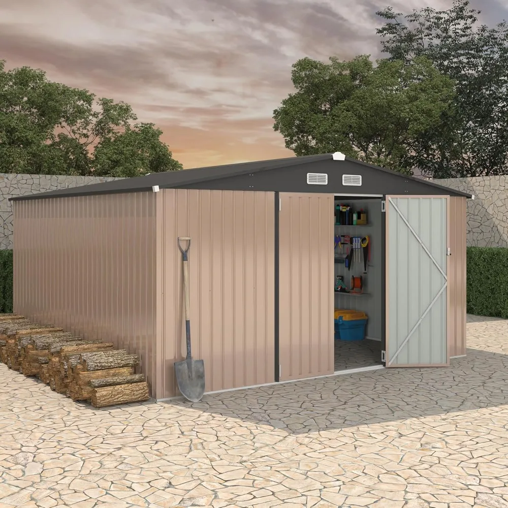 Outdoor Metal Storage Sheds 12x12, Garden Yard Shed Kits, Lockable Door Metal Tool Shed, Utility Shed Metal
Outdoor Metal Storage Sheds 12x12, Garden Yard Shed Kits, Lockable Door Metal Tool Shed, Utility Shed Metal