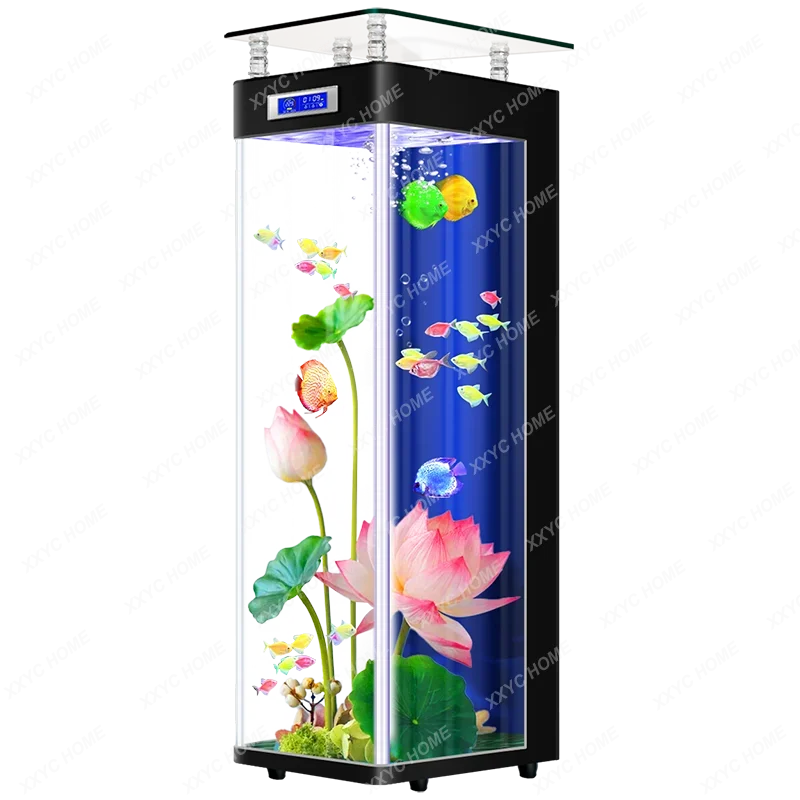 Glass Fish Tank Living Room Home Small Ecology Without Base Integrated Self-Circulation Floor Aquarium
Glass Fish Tank Living Room Home Small Ecology Without Base Integrated Self-Circulation Floor Aquarium