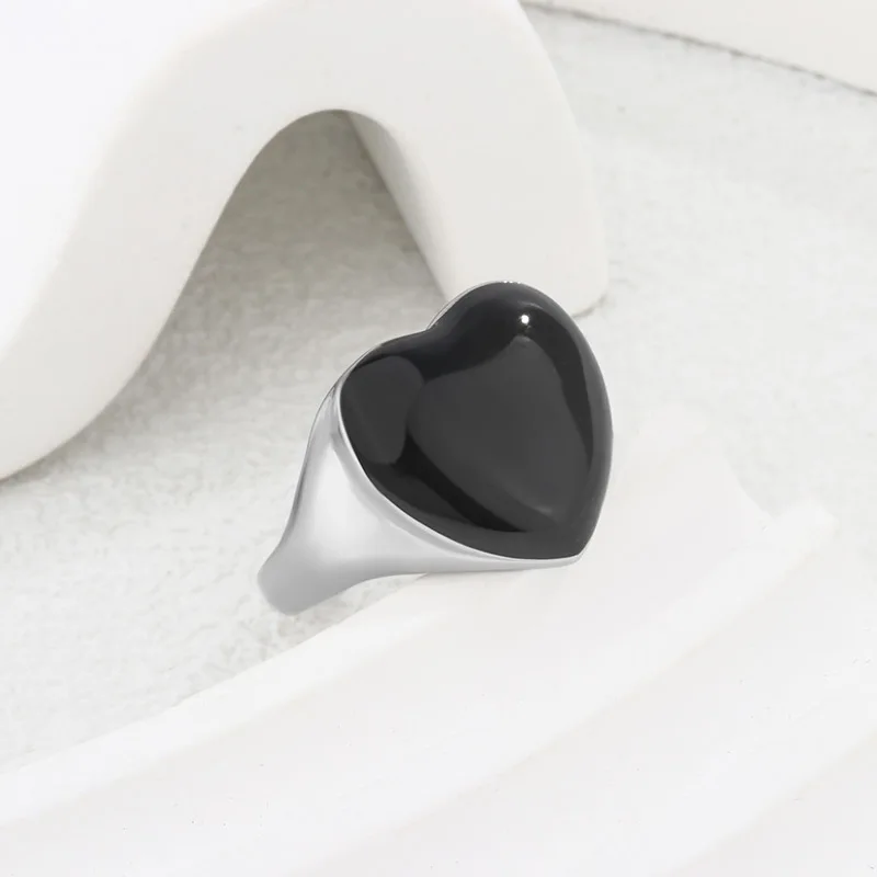 925 Sterling Silver Black Heart Adjustable Rings For Women Wedding Engagement Ring Luxury Jewelry
925 Sterling Silver Black Heart Adjustable Rings For Women Wedding Engagement Ring Luxury Jewelry