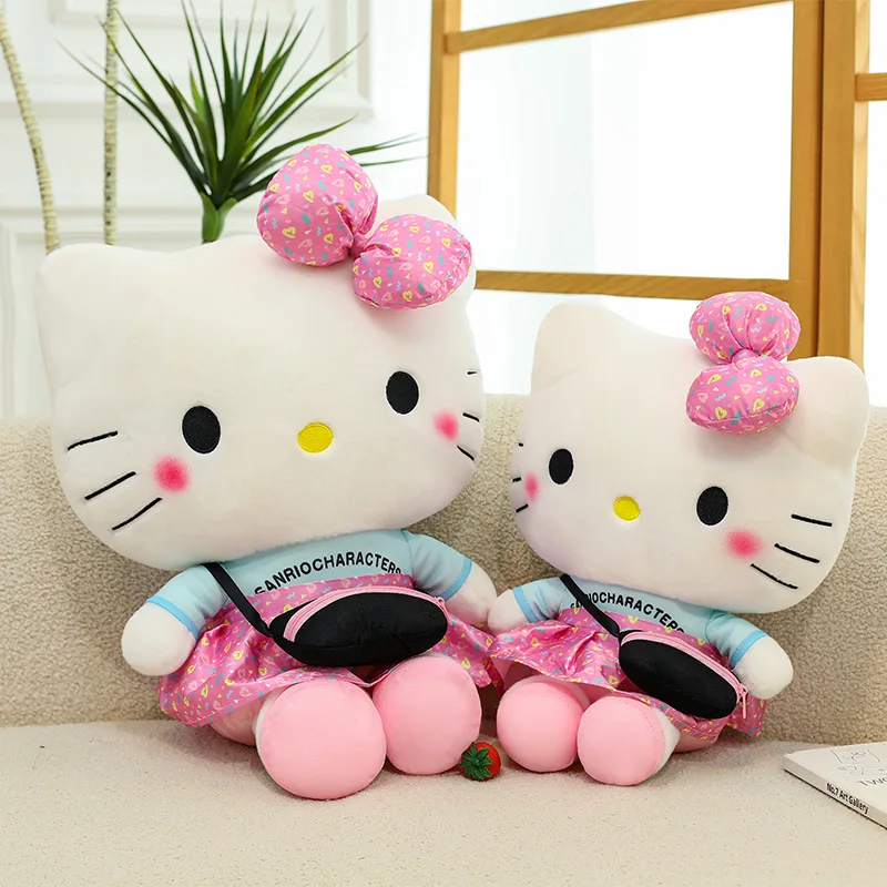 New cute HELLO KITTY with shoulder bag KT cat plush toy doll amusement city large doll cute home companion plush doll
New cute HELLO KITTY with shoulder bag KT cat plush toy doll amusement city large doll cute home companion plush doll