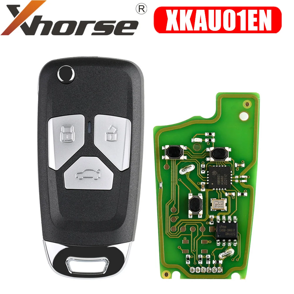 Xhorse XKAU01EN Wire Universal Flip Remote Key 3 Button for Audi
Xhorse XKAU01EN Wire Universal Flip Remote Key 3 Button for Audi