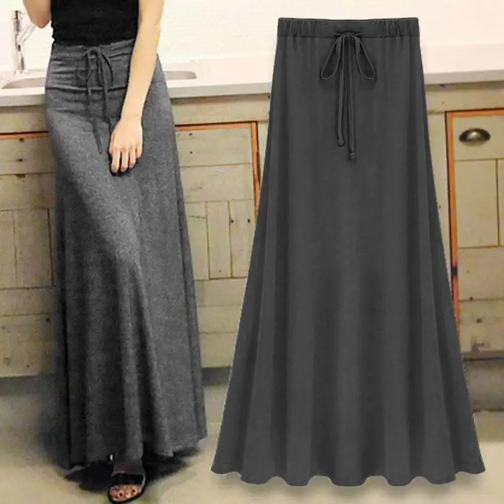 Skirt forAdjustable Drawstring High Waist Side Slit Large Hem Long Skirt Solid Color A-Line Skirt 
Skirt forAdjustable Drawstring High Waist Side Slit Large Hem Long Skirt Solid Color A-Line Skirt