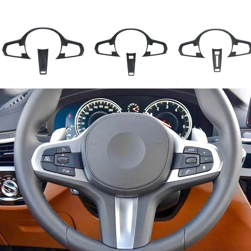 For BMW X3 5 Series G30 2018 2019 Carbon Fiber Style Interior Steering Wheel Trim Cover Button Frame Sticker Decoration
For BMW X3 5 Series G30 2018 2019 Carbon Fiber Style Interior Steering Wheel Trim Cover Button Frame Sticker Decoration