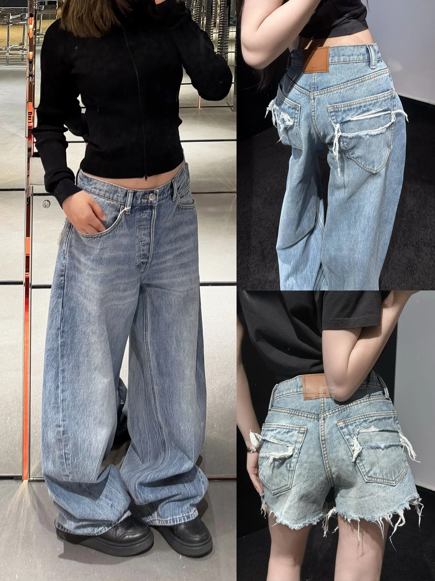 Women's Distressed Wide Leg Jeans Shorts with Pocket Letter Embossing Knife Vintage Style Natural Waist Denim Shorts
Women's Distressed Wide Leg Jeans Shorts with Pocket Letter Embossing Knife Vintage Style Natural Waist Denim Shorts