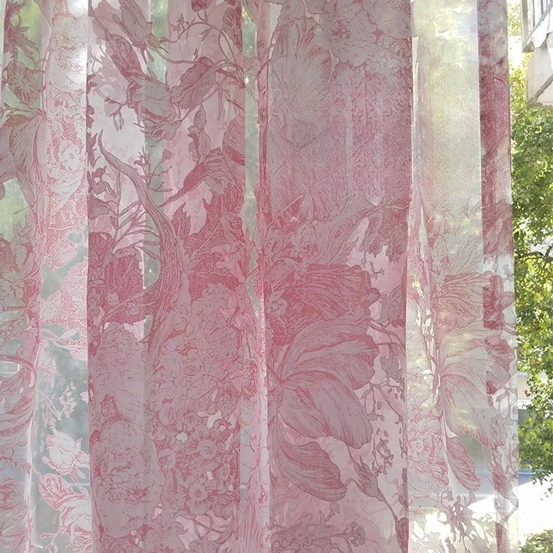 Pastoral Flower Yarn Pink Gauze Curtains for Living Room BalconyWindow American Countryside Blackout Light Filtering Drapes
Pastoral Flower Yarn Pink Gauze Curtains for Living Room BalconyWindow American Countryside Blackout Light Filtering Drapes