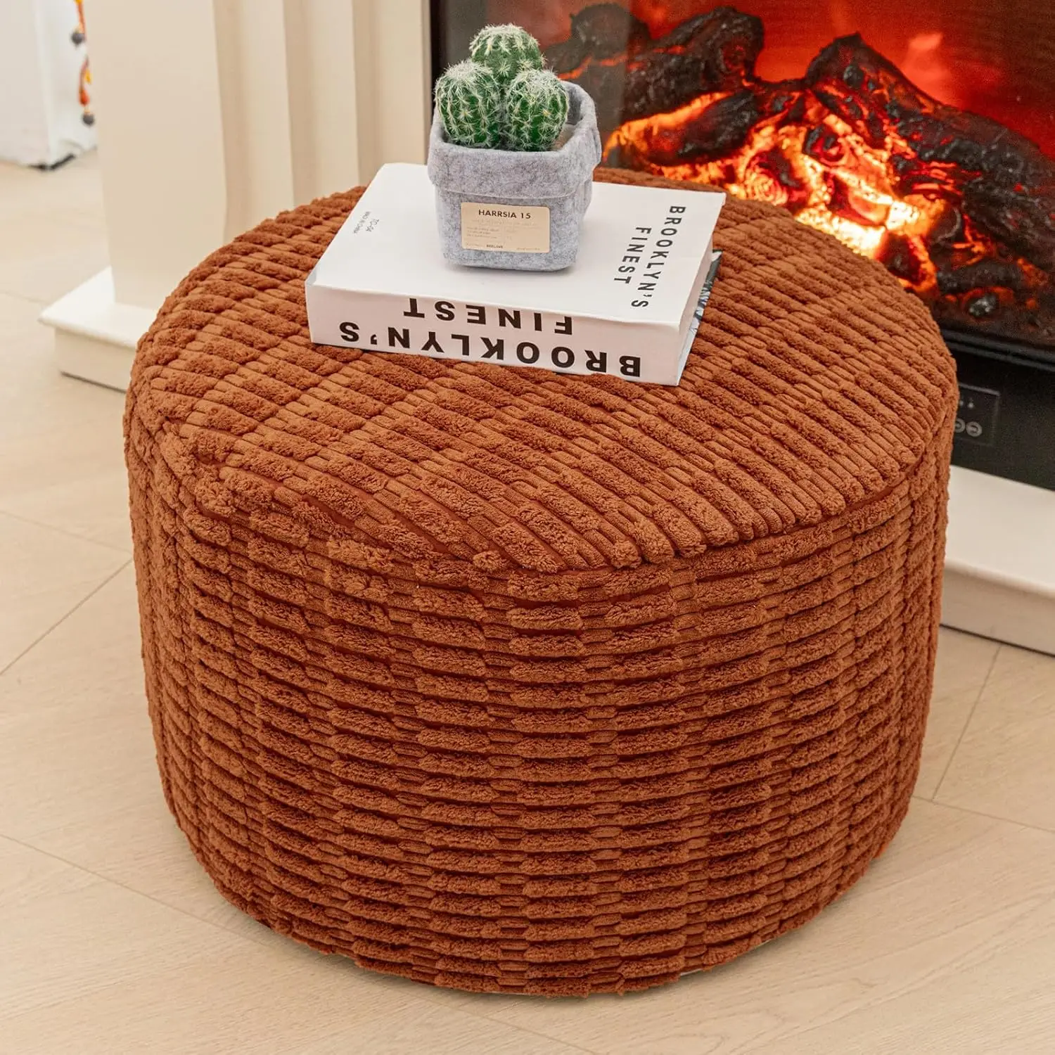 Round Ottoman Pouf Foot Rest Stool for Living Room, Bean Bag Chair with Storage Solution
Round Ottoman Pouf Foot Rest Stool for Living Room, Bean Bag Chair with Storage Solution