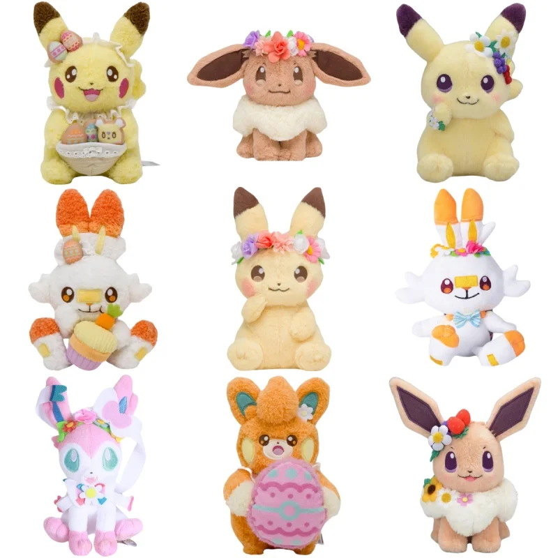 Оригинальный плюшевый Пасхальный венок из серии Покемон, Пикачу, Eevee, скорбанни, сильвеон, конский, Pawmi, плюшевые игрушки, хобби, детские подарки на Рождество
Оригинальный плюшевый Пасхальный венок из серии Покемон, Пикачу, Eevee, скорбанни, сильвеон, конский, Pawmi, плюшевые игрушки, хобби, детские подарки на Рождество