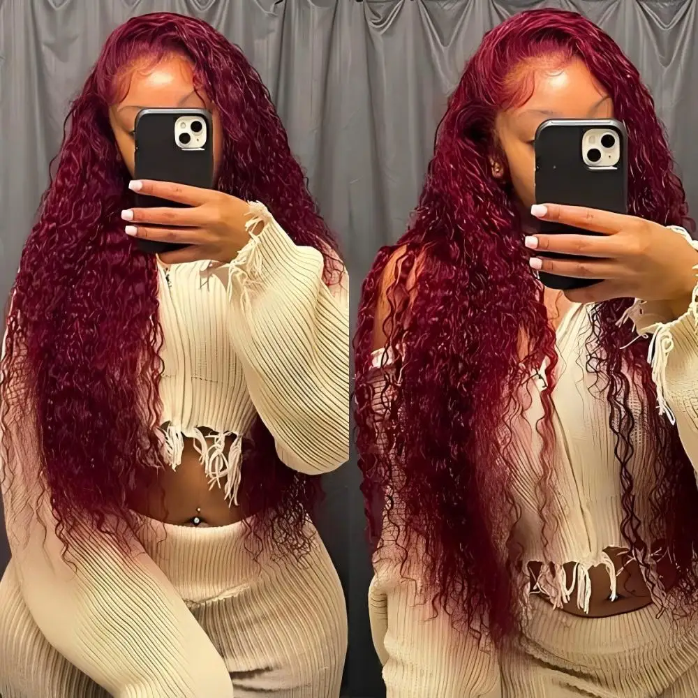 Deep Wave Lace Front Wigs 13x6 HD Wine Red Colored Pre Plucked 220% Density 13x4 Lace Burgundy Wig Human Hair 99J Deep Wave Lace Frontal Wigs Human Hair Pre Plucked
Deep Wave Lace Front Wigs 13x6 HD Wine Red Colored Pre Plucked 220% Density 13x4 Lace Burgundy Wig Human Hair 99J Deep Wave Lace Frontal Wigs Human Hair Pre Plucked