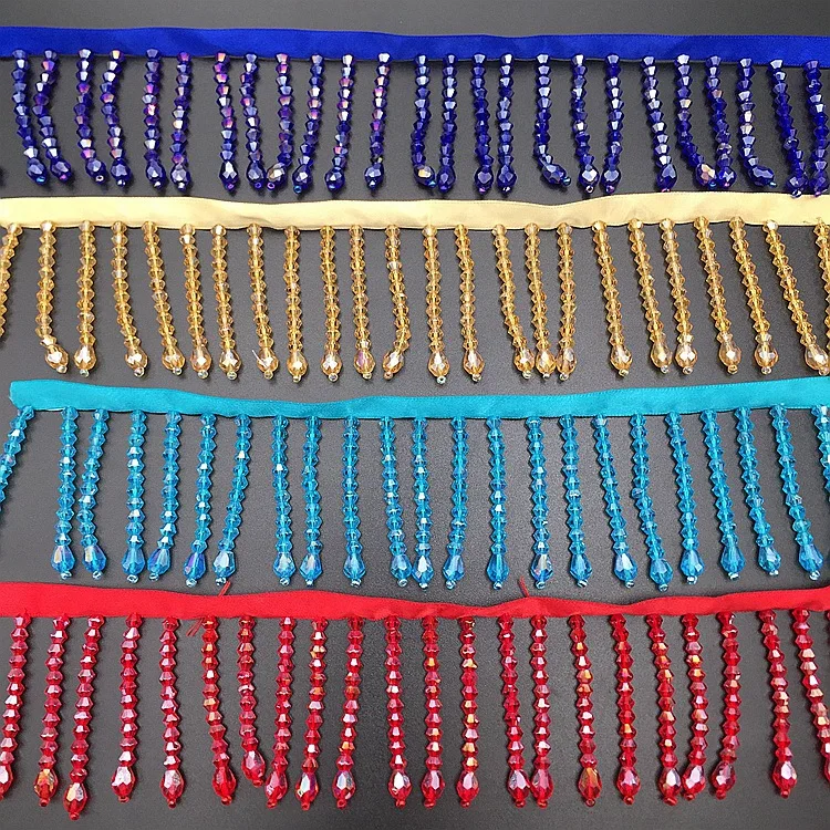 Factory Handmade Beaded Crystal Tassel Lace Ribbon Pendant Barcode DIY Accessories for Wedding Stage Costume Skirt Hem
Factory Handmade Beaded Crystal Tassel Lace Ribbon Pendant Barcode DIY Accessories for Wedding Stage Costume Skirt Hem