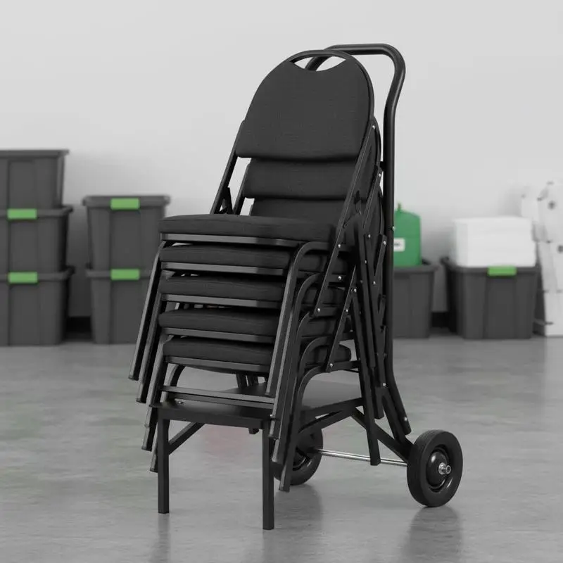 Stackable Seating Dolly 26x18x36 Inches For Party Rental Wedding Venue Conference Hall 150 LBS Capacity Heavy-duty Metal Frame 10-Chair Storage Capacity Rubber Wheels Push-Style Handle Matte Black Finish
Stackable Seating Dolly 26x18x36 Inches For Party Rental Wedding Venue Conference Hall 150 LBS Capacity Heavy-duty Metal Frame 10-Chair Storage Capacity Rubber Wheels Push-Style Handle Matte Black Finish