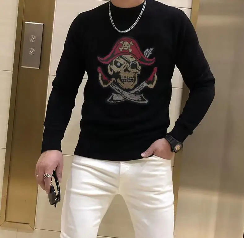 Brand Sweater Men Clothing 2021 Autumn Winter Knitwear Warm Pullover Men Fashion Striped Casual O-Neck Rhinestone Pull Homme
Brand Sweater Men Clothing 2021 Autumn Winter Knitwear Warm Pullover Men Fashion Striped Casual O-Neck Rhinestone Pull Homme
