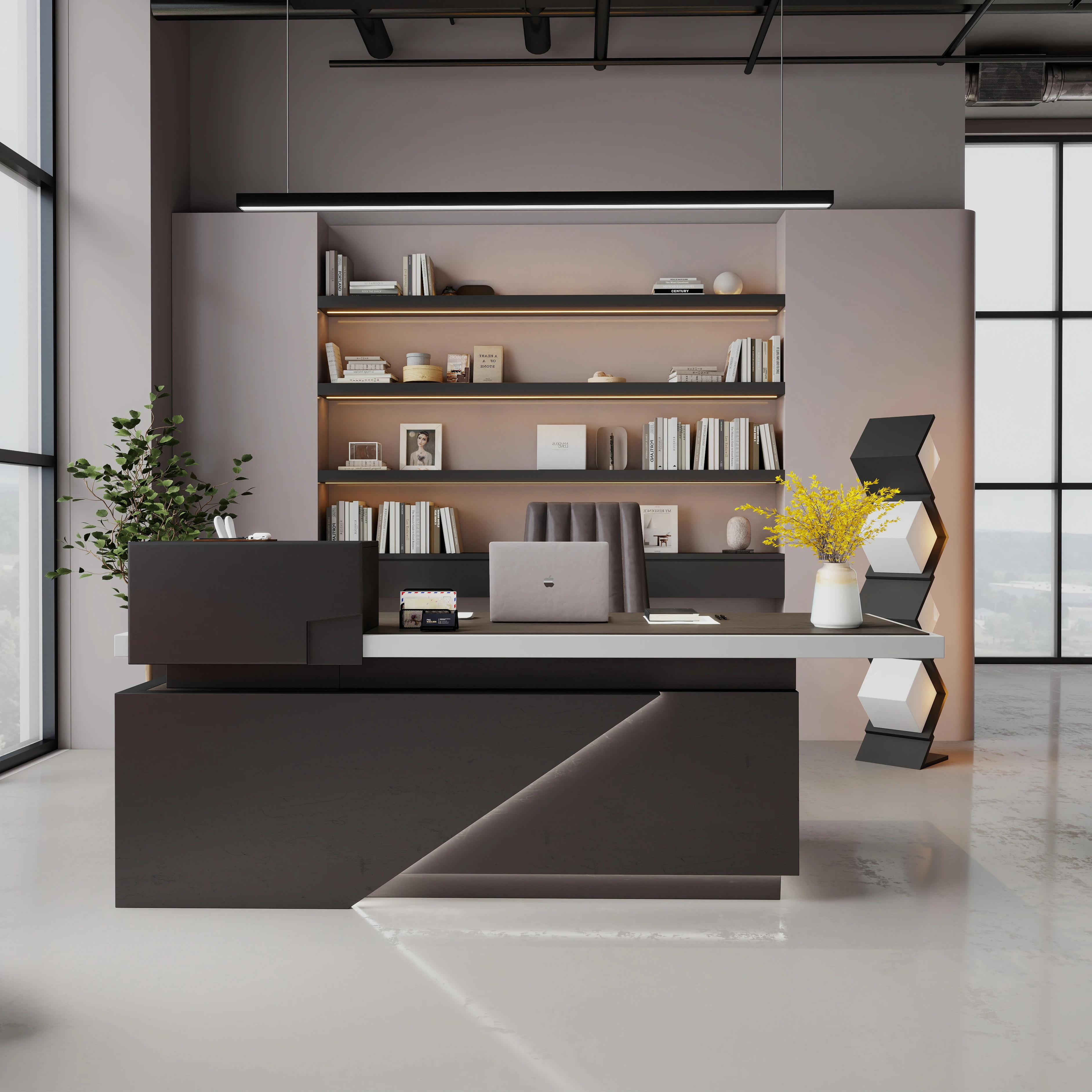 78in 86in Luxury L Shaped Executive Office Desk LED Power Outlet Large CEO Workstation Computer Corner Table with Storage Cabine
78in 86in Luxury L Shaped Executive Office Desk LED Power Outlet Large CEO Workstation Computer Corner Table with Storage Cabine
