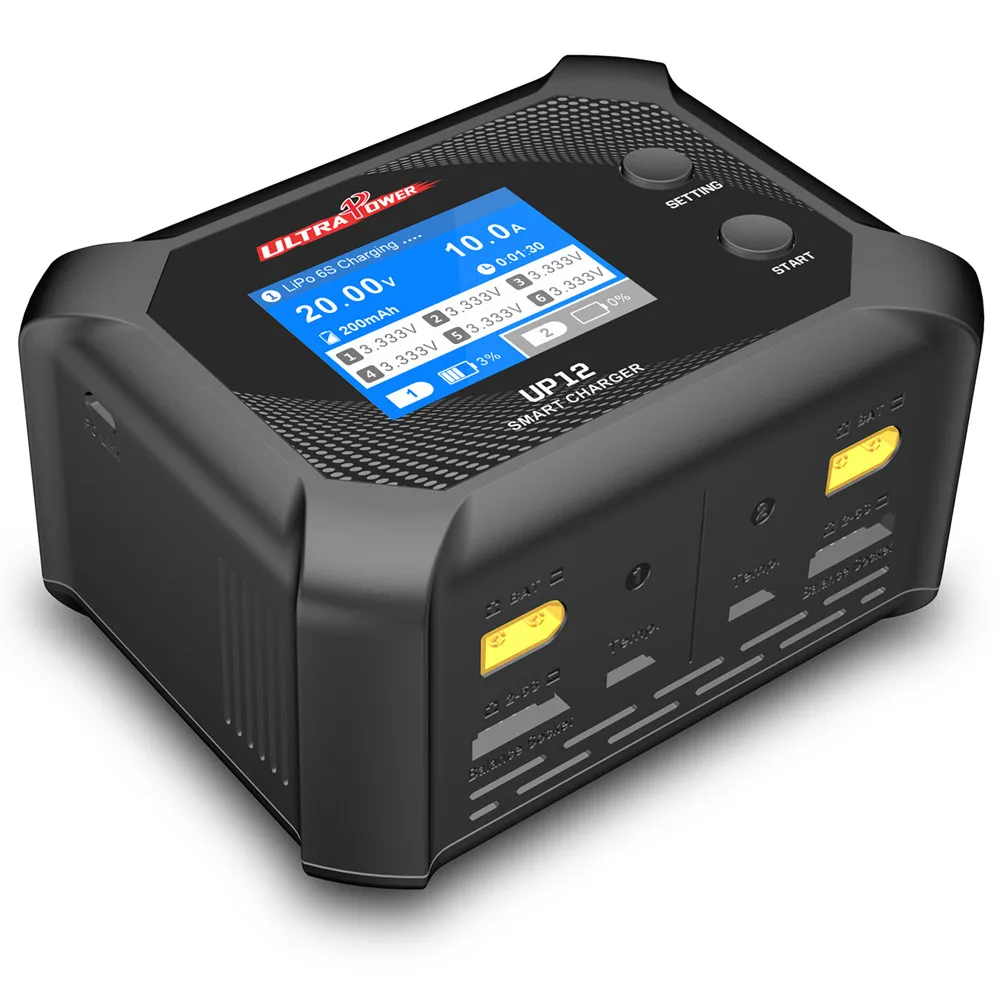 Новинка, зарядное устройство UltraPower UP12 Smart Blance, разрядник переменного тока 100-240 В 10AX2 100 Вт 200 вт для 2-6S LiPo/LiHV/LiIon/LiFe аккумуляторной батареи, радиоуправляемая модель
Новинка, зарядное устройство UltraPower UP12 Smart Blance, разрядник переменного тока 100-240 В 10AX2 100 Вт 200 вт для 2-6S LiPo/LiHV/LiIon/LiFe аккумуляторной батареи, радиоуправляемая модель