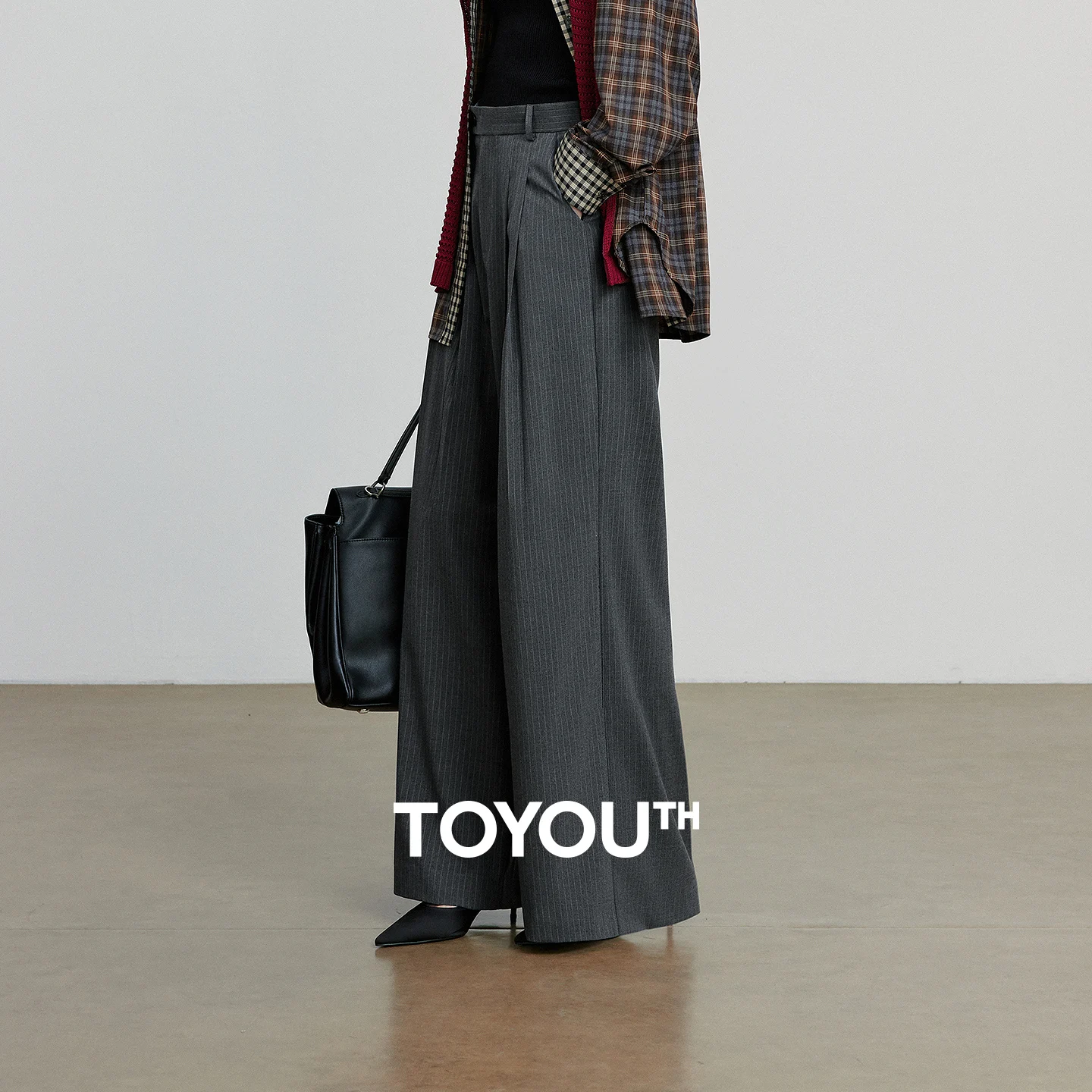 TOYOUTH Women Casual Pants 2025 Autumn New Retro Striped Wide Leg Suit Pants Dark Gray
TOYOUTH Women Casual Pants 2025 Autumn New Retro Striped Wide Leg Suit Pants Dark Gray