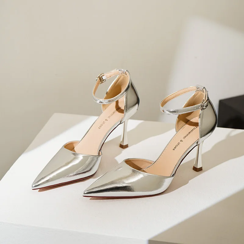 Fashion Summer Sandals Sexy Pointed Toe Hollow Buckle Party Wedding Dress Gold Silver Heeled Sandals Women
Fashion Summer Sandals Sexy Pointed Toe Hollow Buckle Party Wedding Dress Gold Silver Heeled Sandals Women
