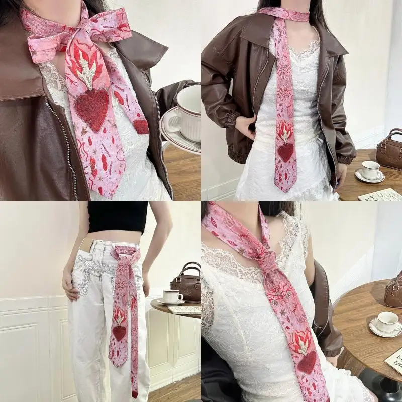 Vintage Gradient Pink Heart Flame Tie For Women Y2K Romantic Neck Scarf Lightweight Daily Fashion Accessory Jeans Waistband Gift
Vintage Gradient Pink Heart Flame Tie For Women Y2K Romantic Neck Scarf Lightweight Daily Fashion Accessory Jeans Waistband Gift