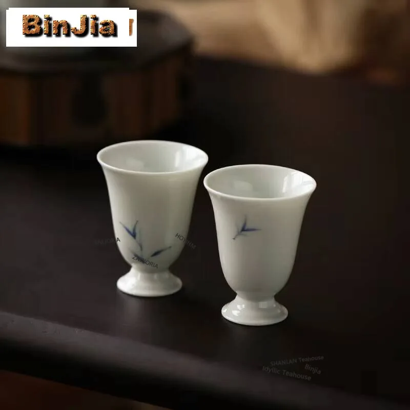 2pc/set White Porcelain Handmade Master Cup Household Hand-painted Bamboo Rhyme Cup Vintage Water Jug Smelling Cup Cafes 40ml
2pc/set White Porcelain Handmade Master Cup Household Hand-painted Bamboo Rhyme Cup Vintage Water Jug Smelling Cup Cafes 40ml