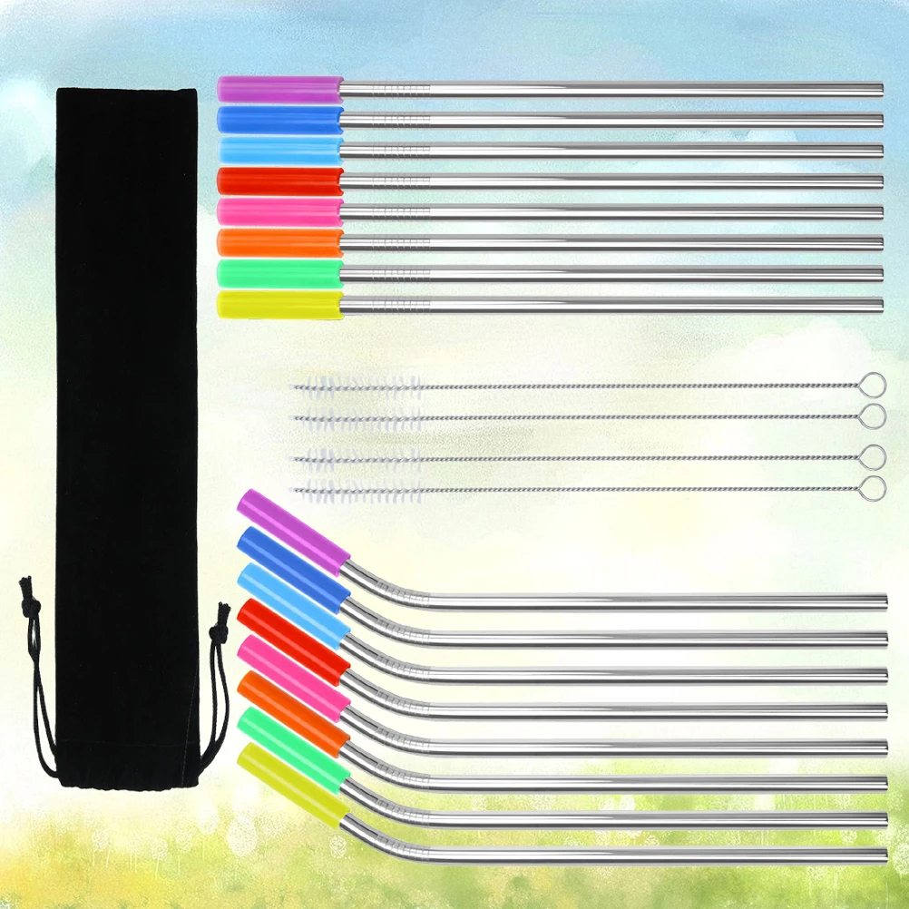 37pcs Stainless Steel Straw Set Reusable Curved Straws with Cleaning Brush Eco Friendly Bar Accessories Kitchen Bar Tools
37pcs Stainless Steel Straw Set Reusable Curved Straws with Cleaning Brush Eco Friendly Bar Accessories Kitchen Bar Tools