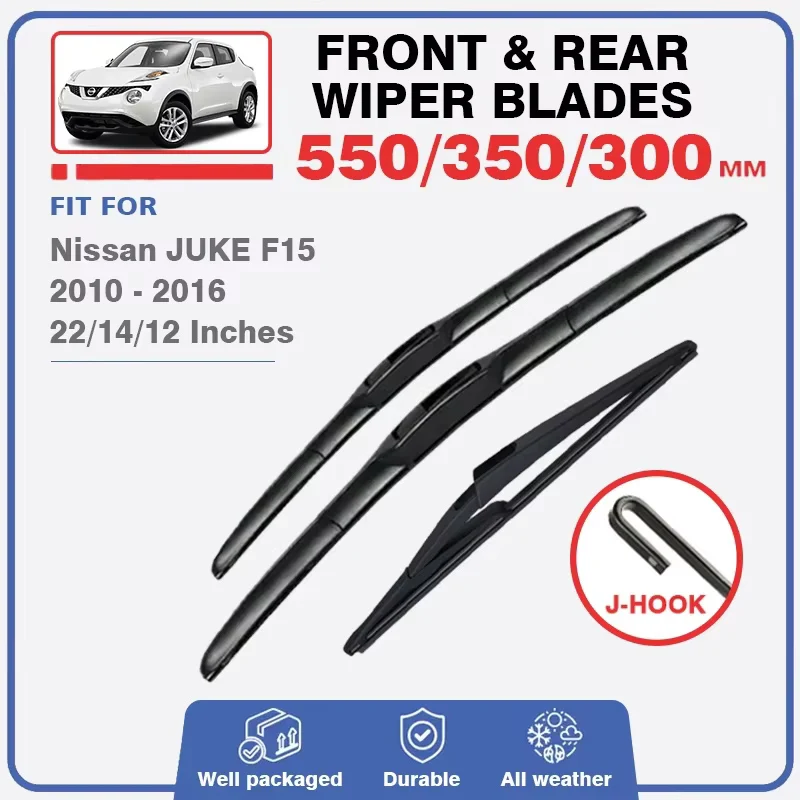 Front Rear Wiper Blades For Nissan JUKE F15 2010 - 2016 Window Windscreen Windshield Car Accessories 2011 2012 2013 2014 2015
Front Rear Wiper Blades For Nissan JUKE F15 2010 - 2016 Window Windscreen Windshield Car Accessories 2011 2012 2013 2014 2015