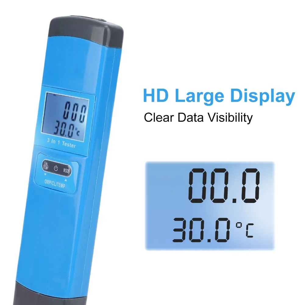 1PC Water Quality Analyzer -1000mV To +1000mV ORP 1mV Testing Instrument For Swimming Pool Aquaculture Aquatic Products Parts
1PC Water Quality Analyzer -1000mV To +1000mV ORP 1mV Testing Instrument For Swimming Pool Aquaculture Aquatic Products Parts