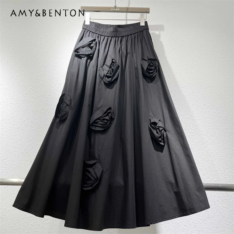 Elegant Flower Pleated Midi Skirt Female Summer Autumn Elastic Waist Irregular Cutting Stylish Versatile Casual A-Line Skirts
Elegant Flower Pleated Midi Skirt Female Summer Autumn Elastic Waist Irregular Cutting Stylish Versatile Casual A-Line Skirts