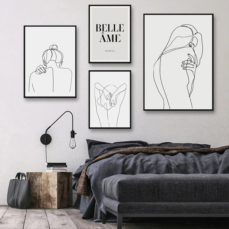 Modern Canvas Paintings Abstract Line Woman Back Posters Simple Figure Wall Art Minimalist Picture For Girl Room Decoration
Modern Canvas Paintings Abstract Line Woman Back Posters Simple Figure Wall Art Minimalist Picture For Girl Room Decoration