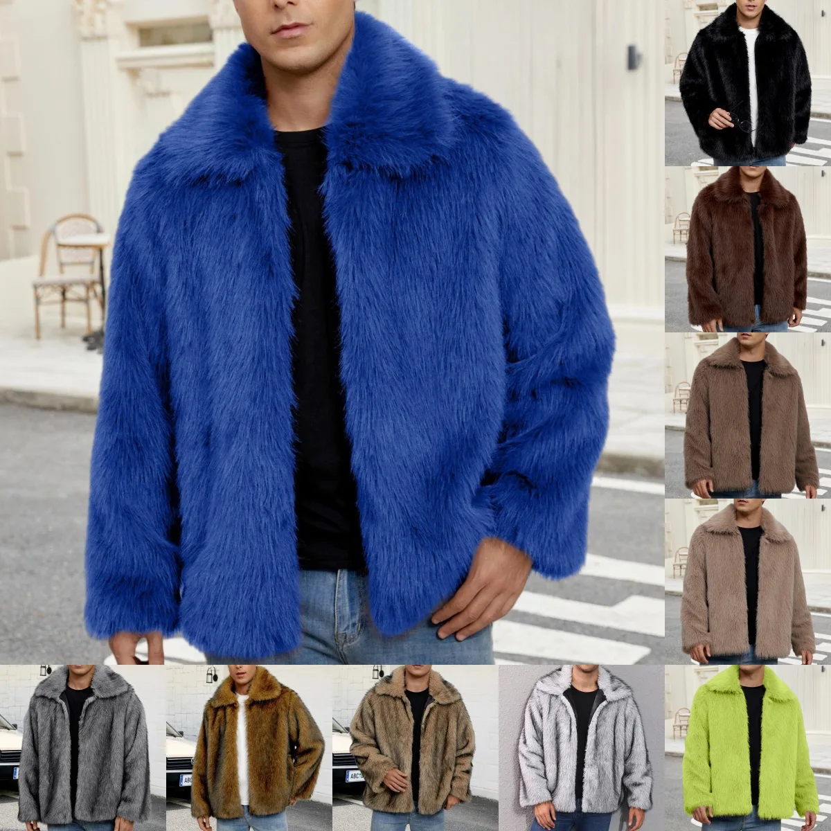 Europe and America Autumn and Winter Mens Jacket Thicken Cross-border Lapel Short Style Faux Fur Keep Warm Coat Plush
Europe and America Autumn and Winter Mens Jacket Thicken Cross-border Lapel Short Style Faux Fur Keep Warm Coat Plush