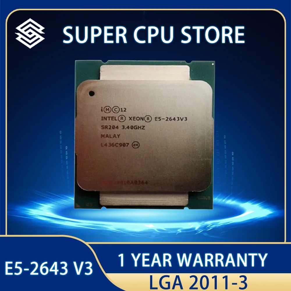 Процессор Intel Xeon E5 2643 V3, ЦП 20 МБ, 135 Вт, 3,4 ГГц, шесть ядер, двенадцать потоков, LGA 2011-3
Процессор Intel Xeon E5 2643 V3, ЦП 20 МБ, 135 Вт, 3,4 ГГц, шесть ядер, двенадцать потоков, LGA 2011-3