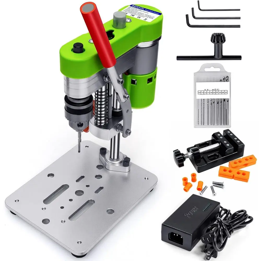 Portable Electric Drill Machine, Benchtop Compact, 795 Motor, B10 Chuck, Suitable for Metal and Wood, Ideal for DIY Crafts (Gree
Portable Electric Drill Machine, Benchtop Compact, 795 Motor, B10 Chuck, Suitable for Metal and Wood, Ideal for DIY Crafts (Gree