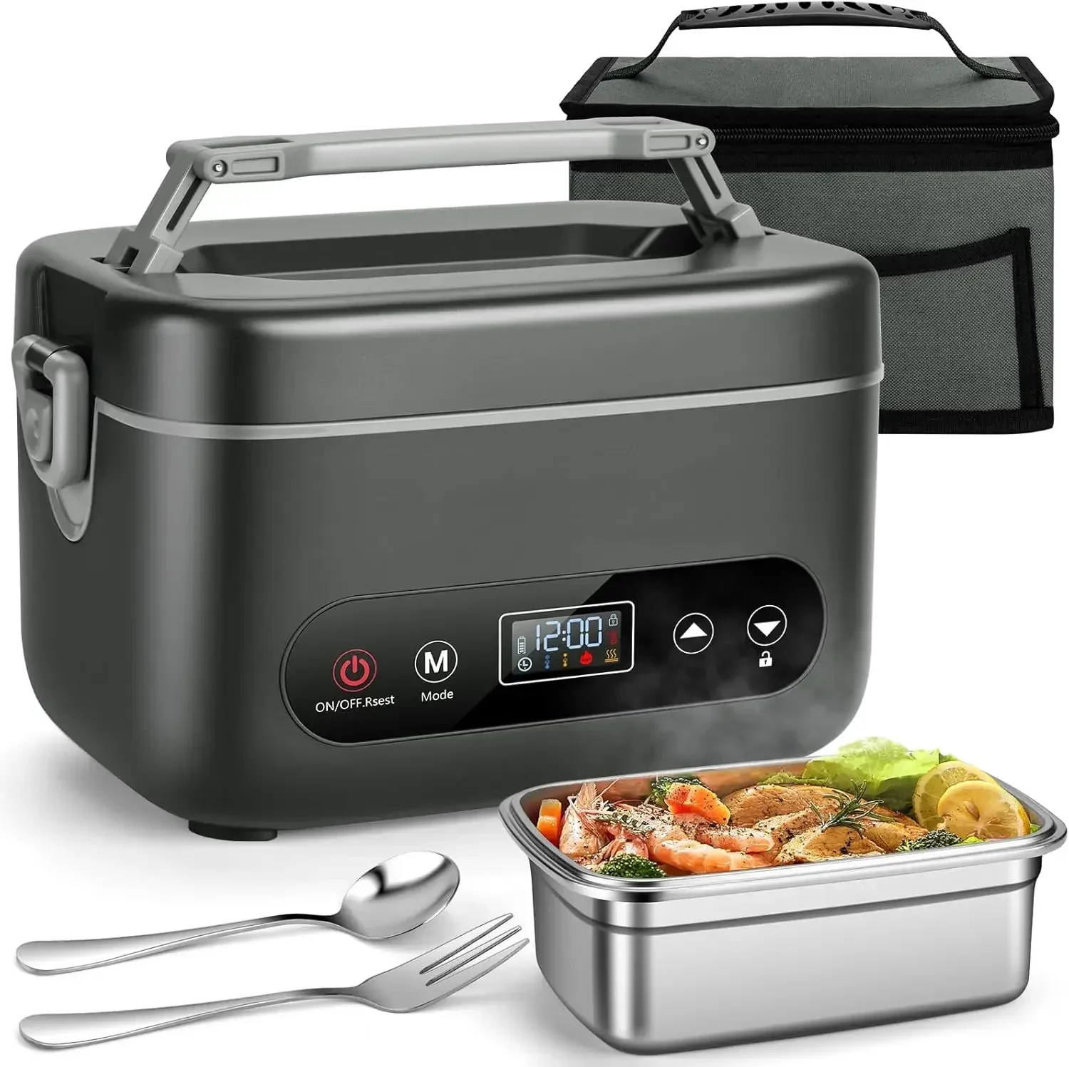 1.2L Cordless Electric Lunch Box – 20000mAh Rechargeable Portable Food Warmer with 5-Sided Heating, Auto Temperature Control, Le
1.2L Cordless Electric Lunch Box – 20000mAh Rechargeable Portable Food Warmer with 5-Sided Heating, Auto Temperature Control, Le