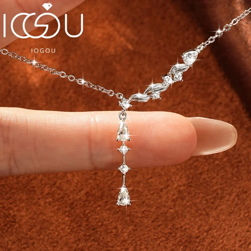 IOGOU 2026 New 14k Gold Filled 0.35ct Pear Cut Moissanite Wave Pendant Necklace For Women Adjustable Chain Wedding Jewelry Gifts
IOGOU 2026 New 14k Gold Filled 0.35ct Pear Cut Moissanite Wave Pendant Necklace For Women Adjustable Chain Wedding Jewelry Gifts