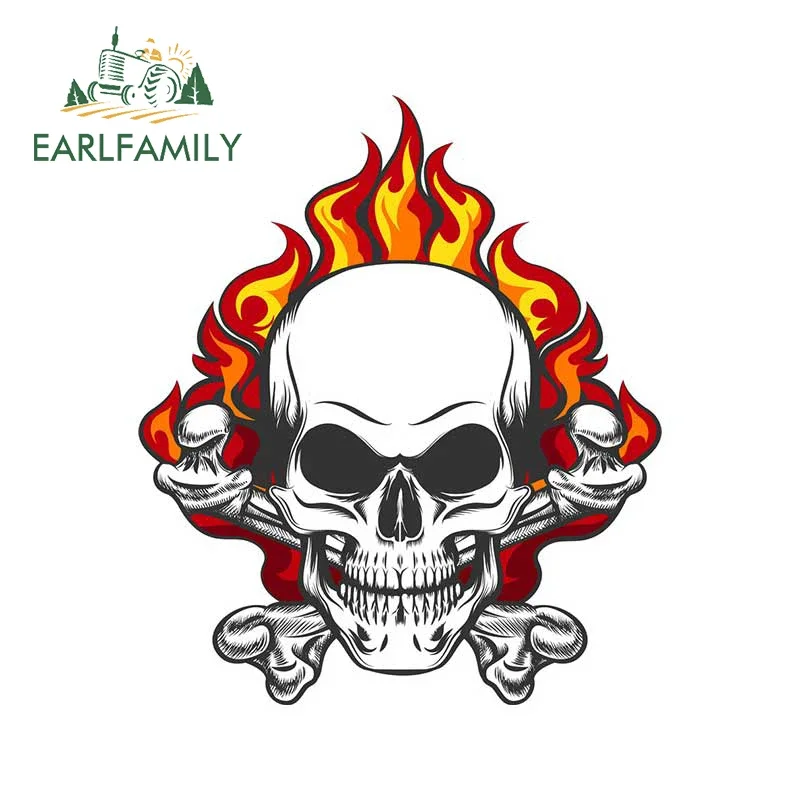 EARLFAMILY 13cm x 11.1cm FLAMES Skull Car Sticker Vinyl Motorcycle Bicycle Accessories Cartoon Graphic
EARLFAMILY 13cm x 11.1cm FLAMES Skull Car Sticker Vinyl Motorcycle Bicycle Accessories Cartoon Graphic