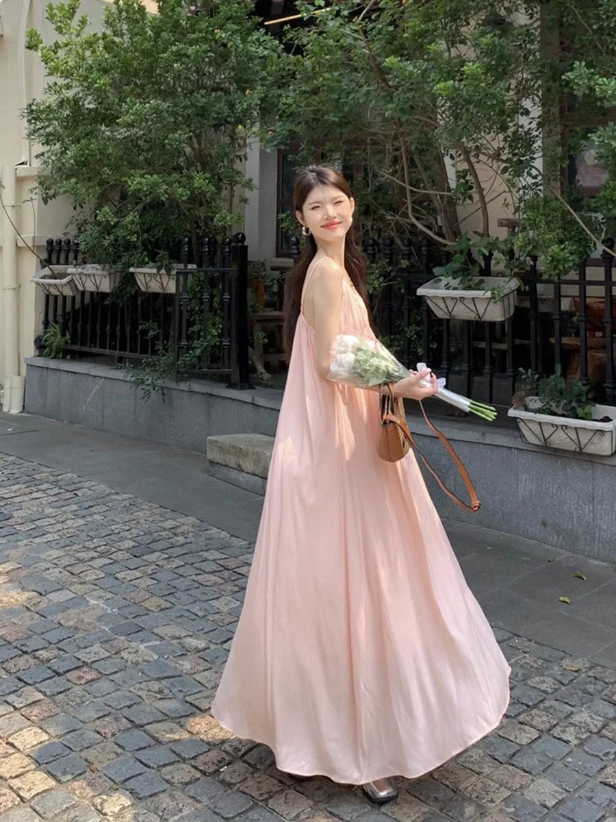 Plus Size Beach Vaion Sle Pink Strapl Dr Women's Summer Slimming Long Skirt A-Line Low Waist V-Ne Svel Gown
Plus Size Beach Vaion Sle Pink Strapl Dr Women's Summer Slimming Long Skirt A-Line Low Waist V-Ne Svel Gown