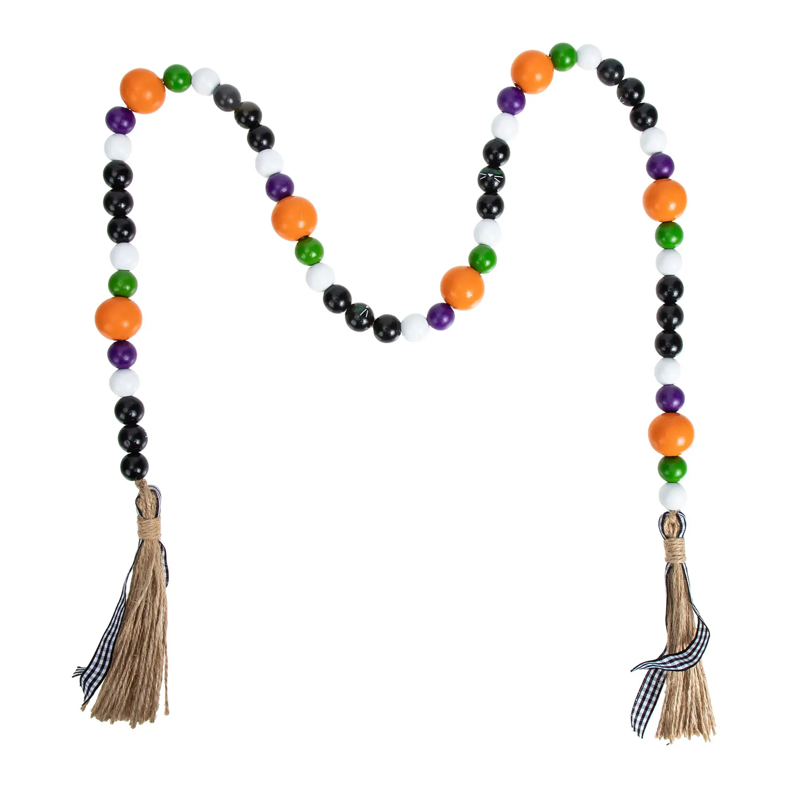 Decoration Beads Garland Wreath Tassel Beaded Hanging Black with Wood Halloween Beading Ornament
Decoration Beads Garland Wreath Tassel Beaded Hanging Black with Wood Halloween Beading Ornament
