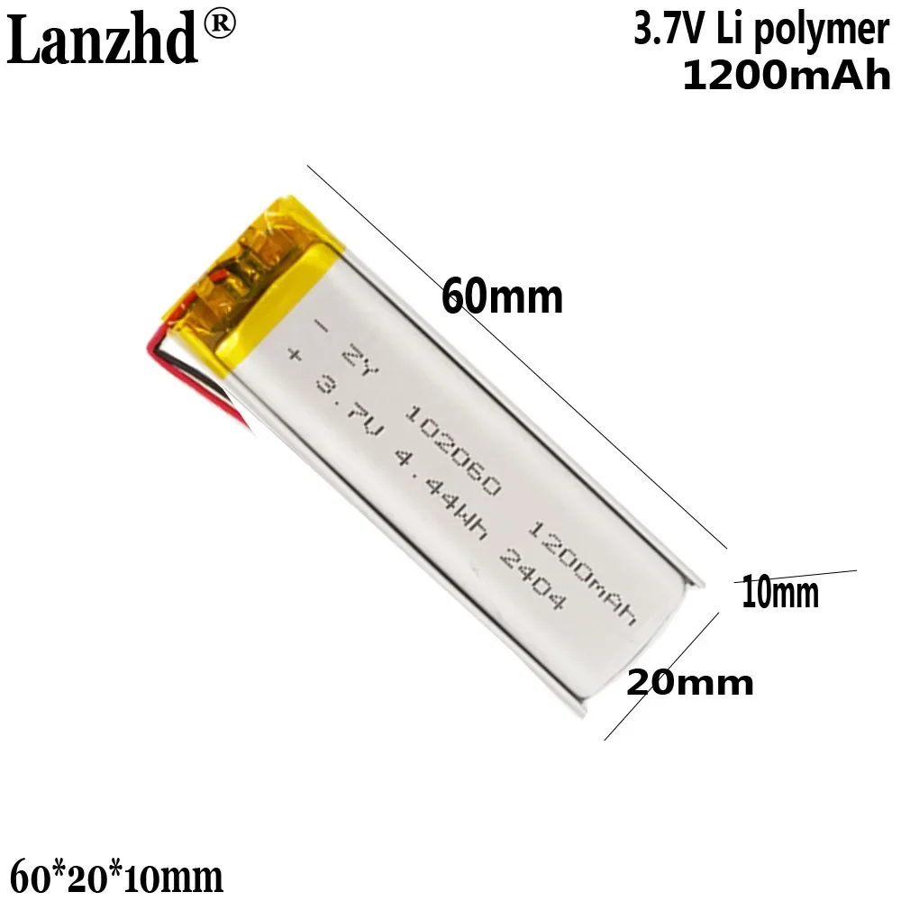 3.7v lithium battery suitable for makeup mirrors magnifying glasses car taillights long strip battery 102060 1200mAh
3.7v lithium battery suitable for makeup mirrors magnifying glasses car taillights long strip battery 102060 1200mAh