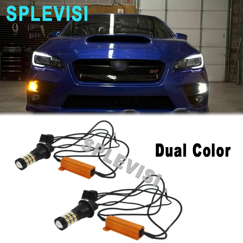 2x Dual Color White Yellow LED Front Turn Signal Daytime Running DRL Bulbs Kit for 2015-2019 Subaru WRX STI BRZ
2x Dual Color White Yellow LED Front Turn Signal Daytime Running DRL Bulbs Kit for 2015-2019 Subaru WRX STI BRZ