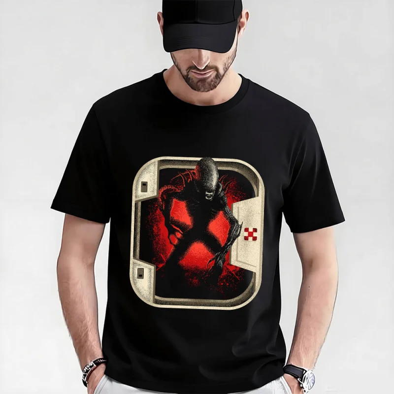 XENO AIRLOCK 80s Retro Horror movie Alien Sic-Fi Gift T-Shirt Weyland Xenomorphe Graphic clothes Large size tops 100% cotton Tee
XENO AIRLOCK 80s Retro Horror movie Alien Sic-Fi Gift T-Shirt Weyland Xenomorphe Graphic clothes Large size tops 100% cotton Tee