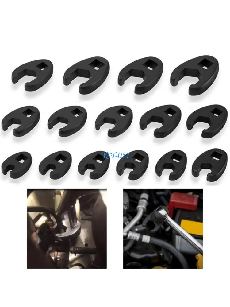 E15A 15Pieces Metric Crowfoot Nut Wrench Spanners for Tight Space Hard to Reach Areas
E15A 15Pieces Metric Crowfoot Nut Wrench Spanners for Tight Space Hard to Reach Areas