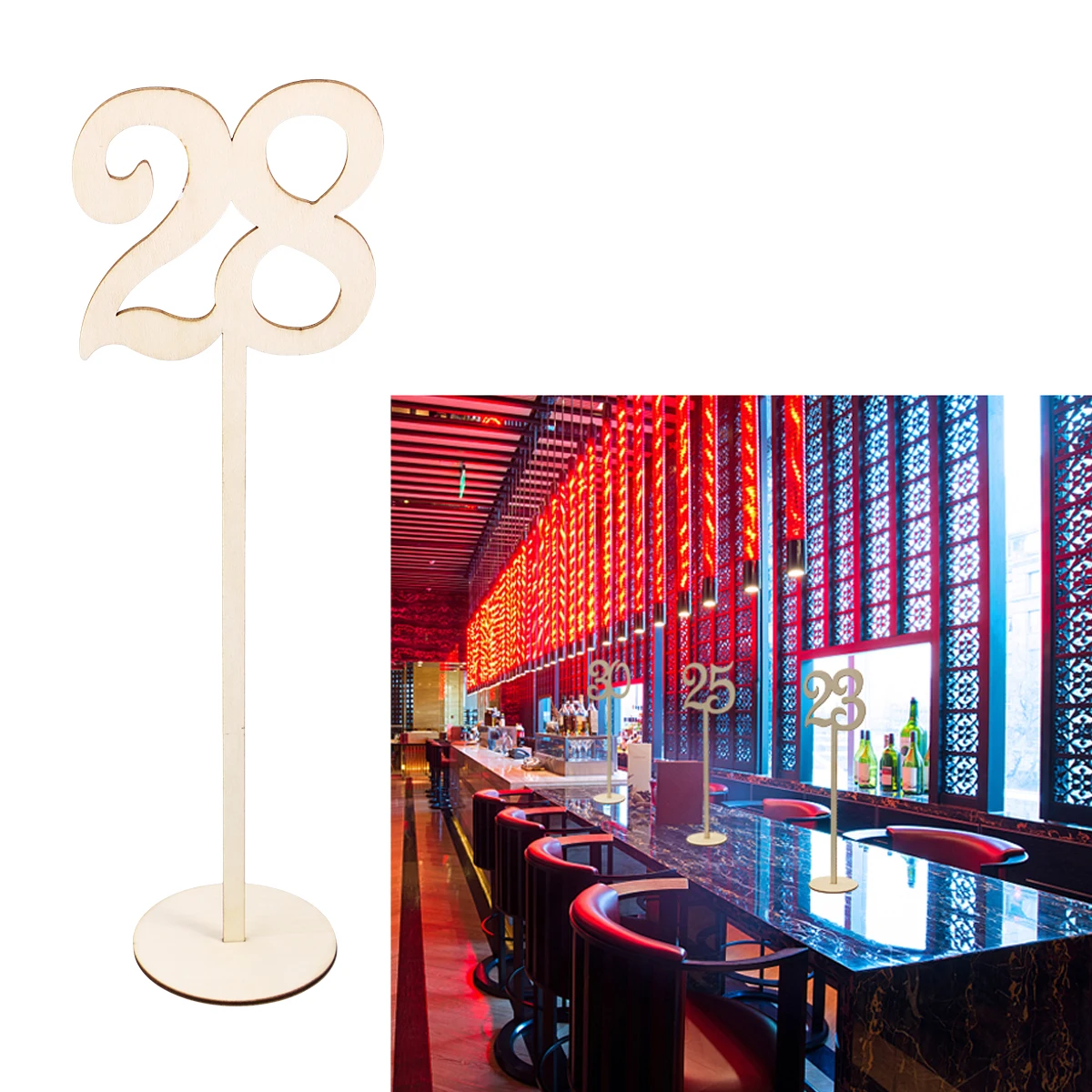 30 Pcs Wooden Table Numbers Decoration Reusable Wedding Banquet Party Home Event Seating Assignments Guest Tables
30 Pcs Wooden Table Numbers Decoration Reusable Wedding Banquet Party Home Event Seating Assignments Guest Tables