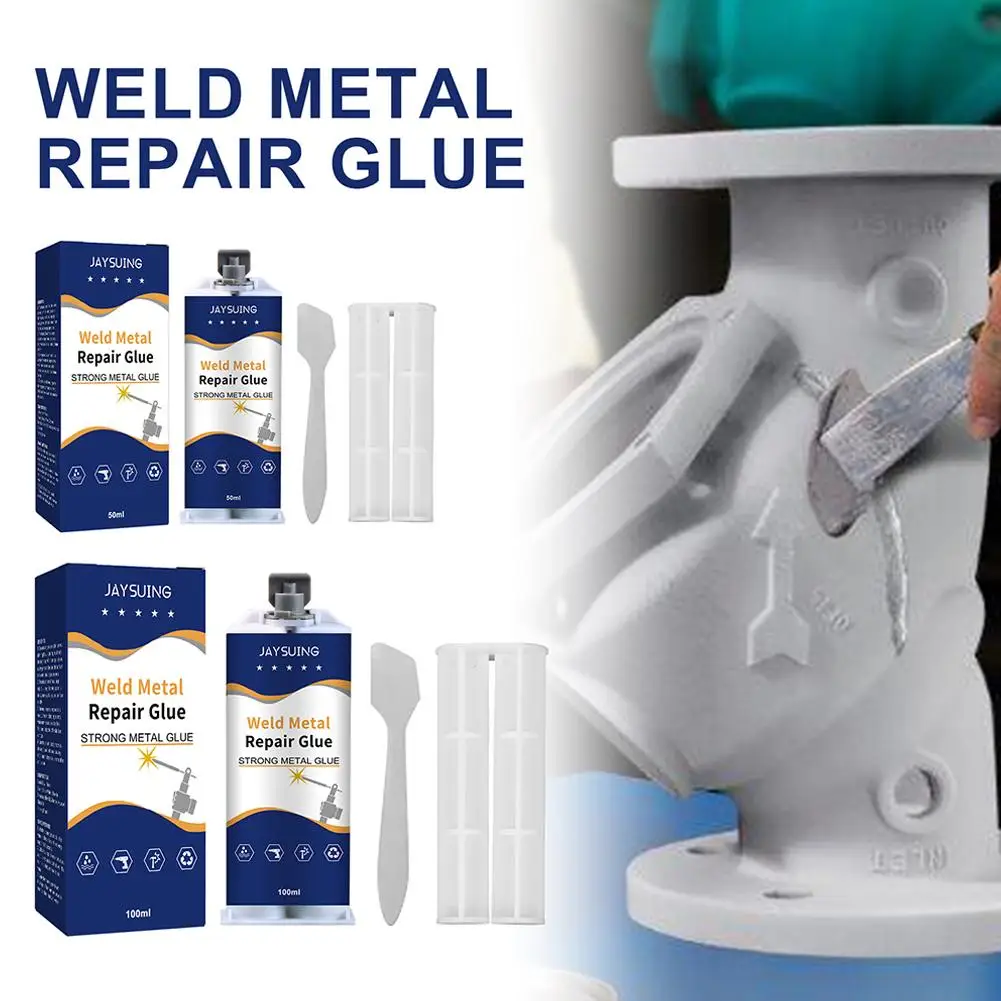 Weld Metal Repair Glue Extrusion Adhesive Industrial 50ml/100ml Bonding Agent Seam Casting AB Strength High Glues Strong Se I9T7
Weld Metal Repair Glue Extrusion Adhesive Industrial 50ml/100ml Bonding Agent Seam Casting AB Strength High Glues Strong Se I9T7