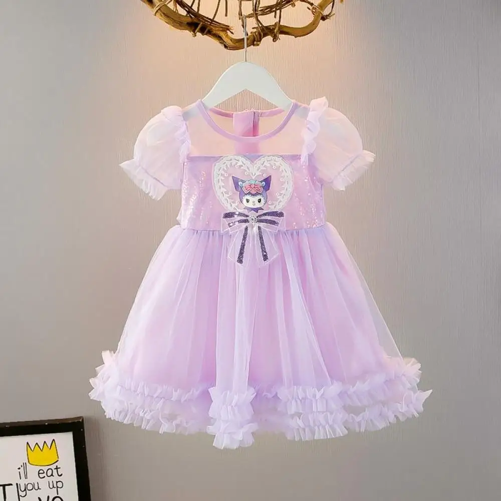 Sanrio Kuromi детские платья с короткими рукавами, летняя юбка принцессы с героями мультфильмов, милая пышная юбка, кавайный праздничный костюм для девочек, подарки
Sanrio Kuromi детские платья с короткими рукавами, летняя юбка принцессы с героями мультфильмов, милая пышная юбка, кавайный праздничный костюм для девочек, подарки