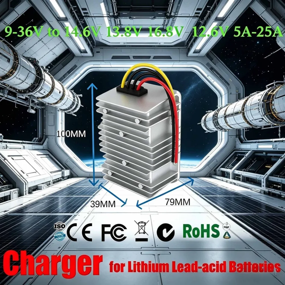 9-36V 12V 24V to 16.8V 14.6V 12.6V 13.8V 1A-25A Constant Current DC Battery Charger for Lead-acid Lithium Lifepo4 Batteries
9-36V 12V 24V to 16.8V 14.6V 12.6V 13.8V 1A-25A Constant Current DC Battery Charger for Lead-acid Lithium Lifepo4 Batteries