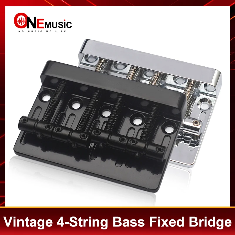 Vintage 4-String Bass Bridge Length 79.5x53 / 49.5MM Bass Fixed Bridge Saddle Top Load Black/Chrome
Vintage 4-String Bass Bridge Length 79.5x53 / 49.5MM Bass Fixed Bridge Saddle Top Load Black/Chrome